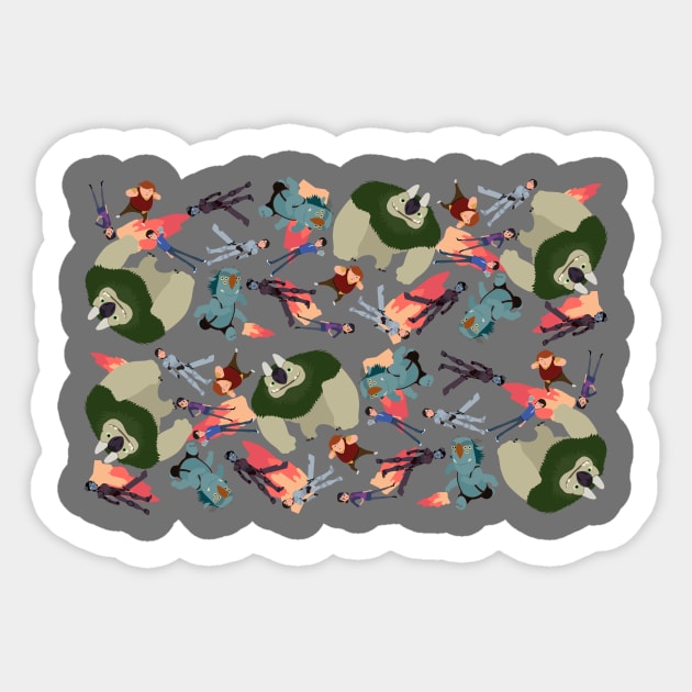 Trollhunters All Over Print Sticker by handphin